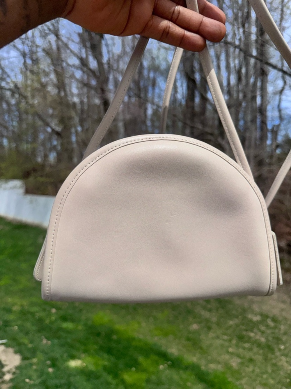 Coach Kimball Bone Half-Moon Crossbody Bag